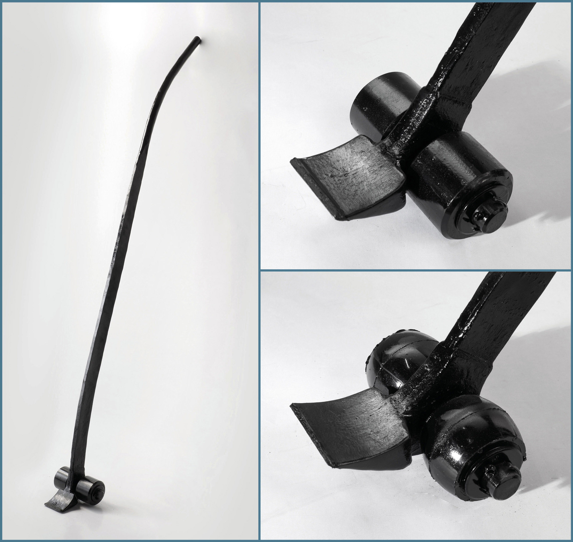 Rollbrechstange, Eisenrollen, Gummirollen